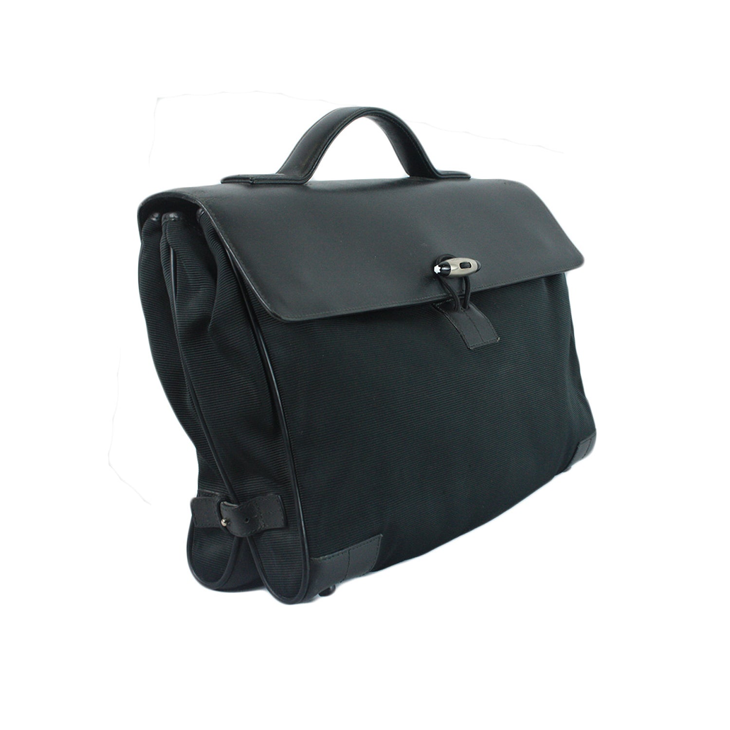 Leather &amp; Nylon Laptop Bag
