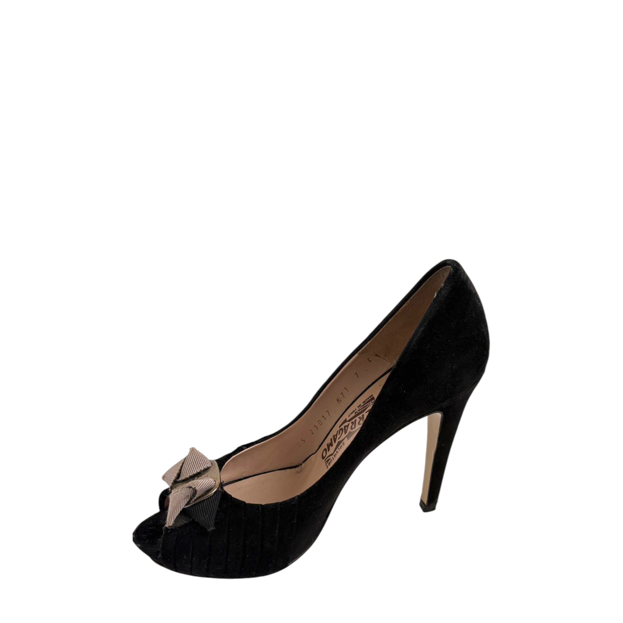 Salvatore Ferragamo Vara Bow Accent Satin Pumps EU 39
