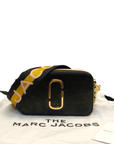 Marc Jacobs Snapshot Black Leather Sling Bag With Detachable Strap