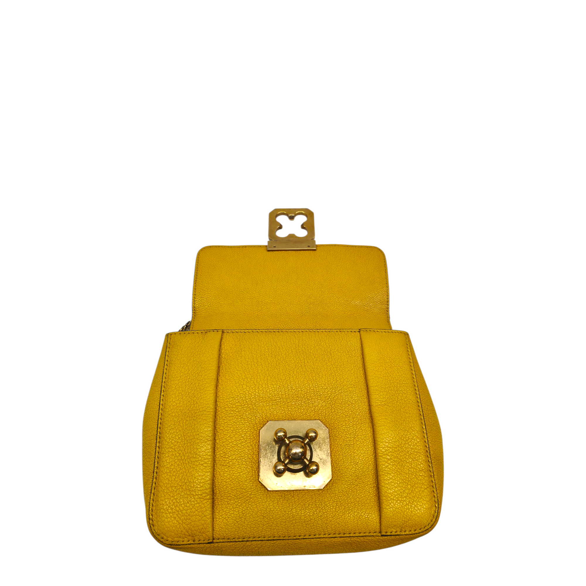 Chloe Mustard Leather Small Elsie Shoulder Bag