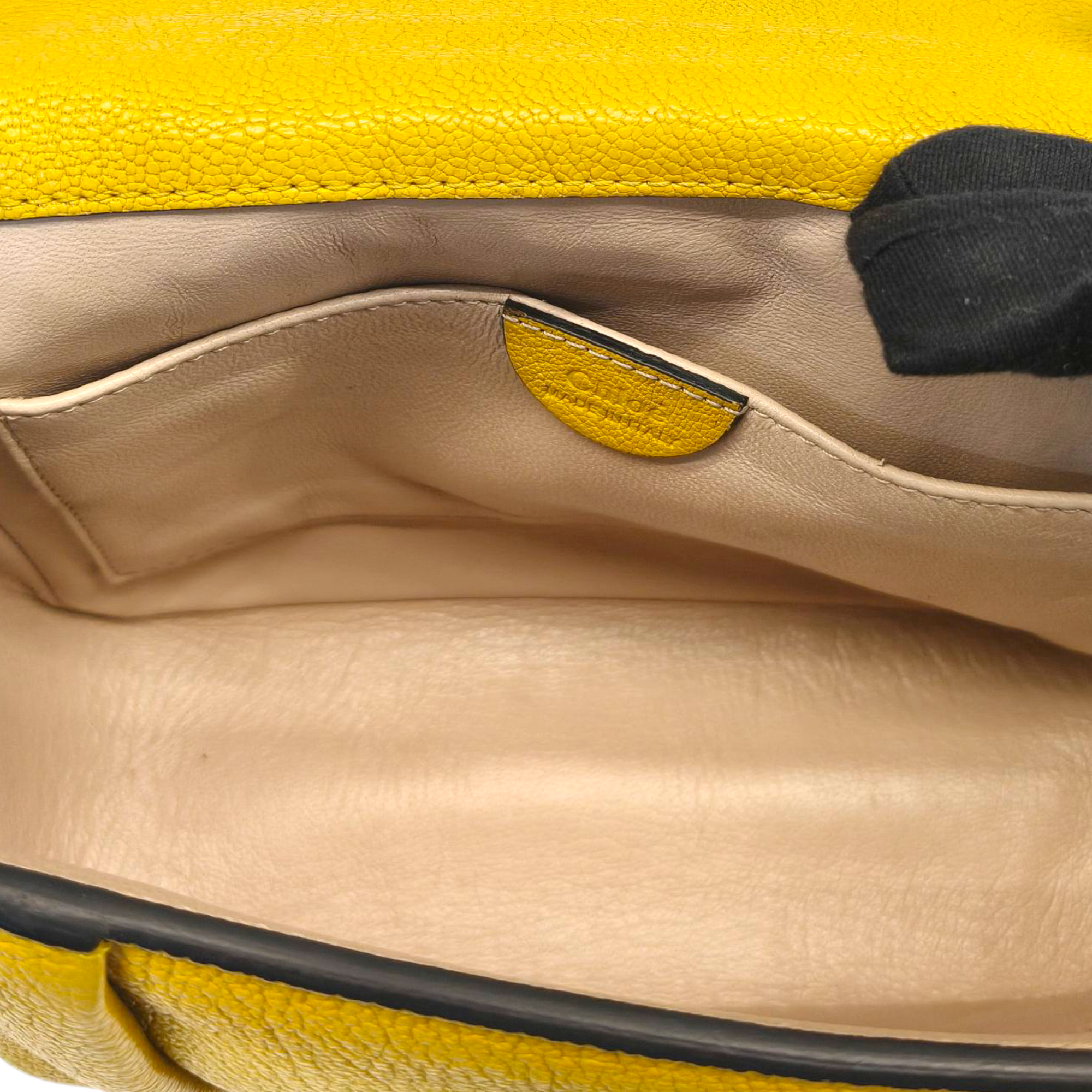 Chloe Mustard Leather Small Elsie Shoulder Bag