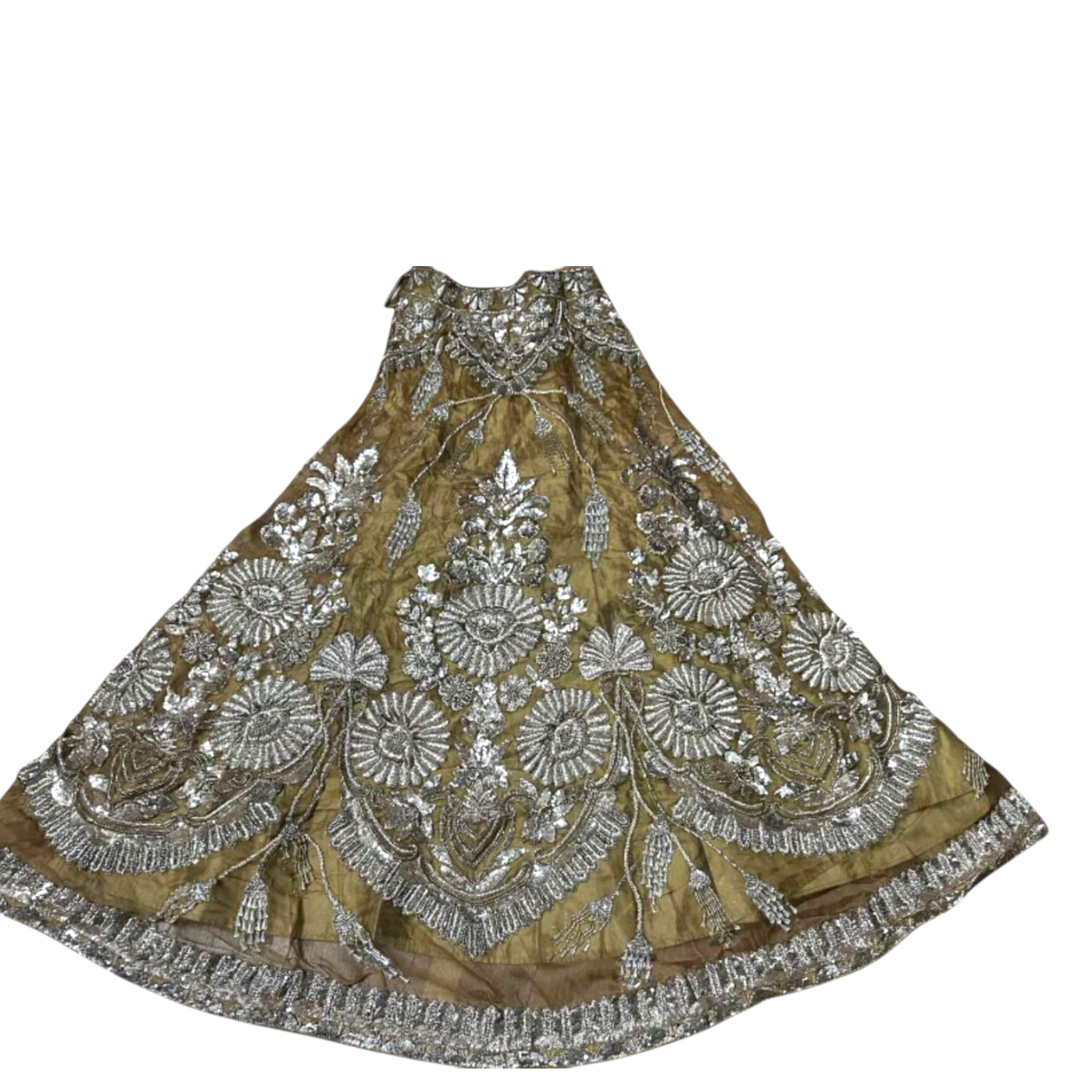 MANISH MALHOTRA BROWN EMBELLISHED LEHENGA SET