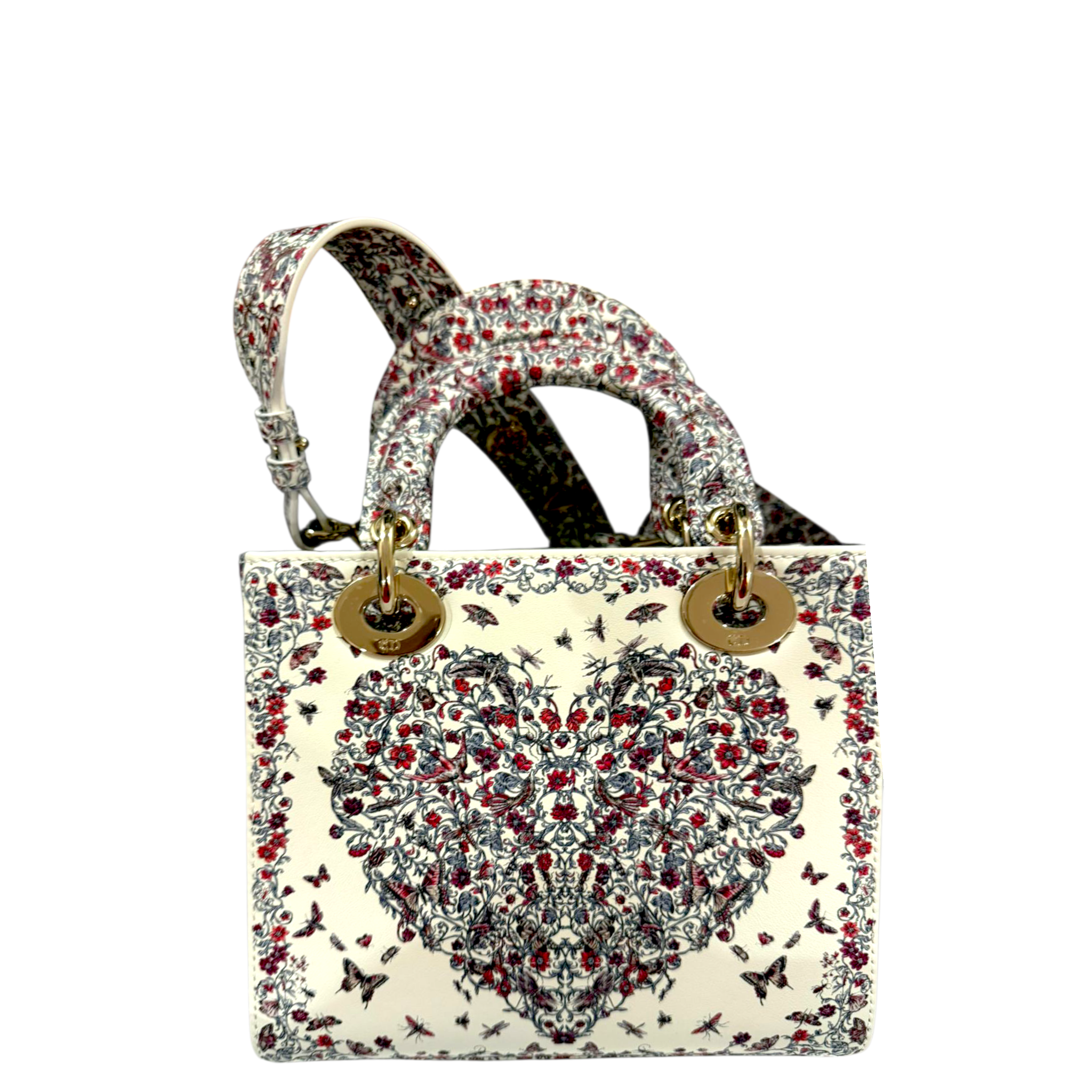 Dioramour Small Lady Dior My ABCDior Bag in Latte Calfskin with gold-finish metal D.I.O.R. charms