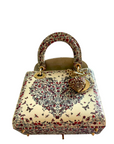 Dioramour Small Lady Dior My ABCDior Bag in Latte Calfskin with gold-finish metal D.I.O.R. charms