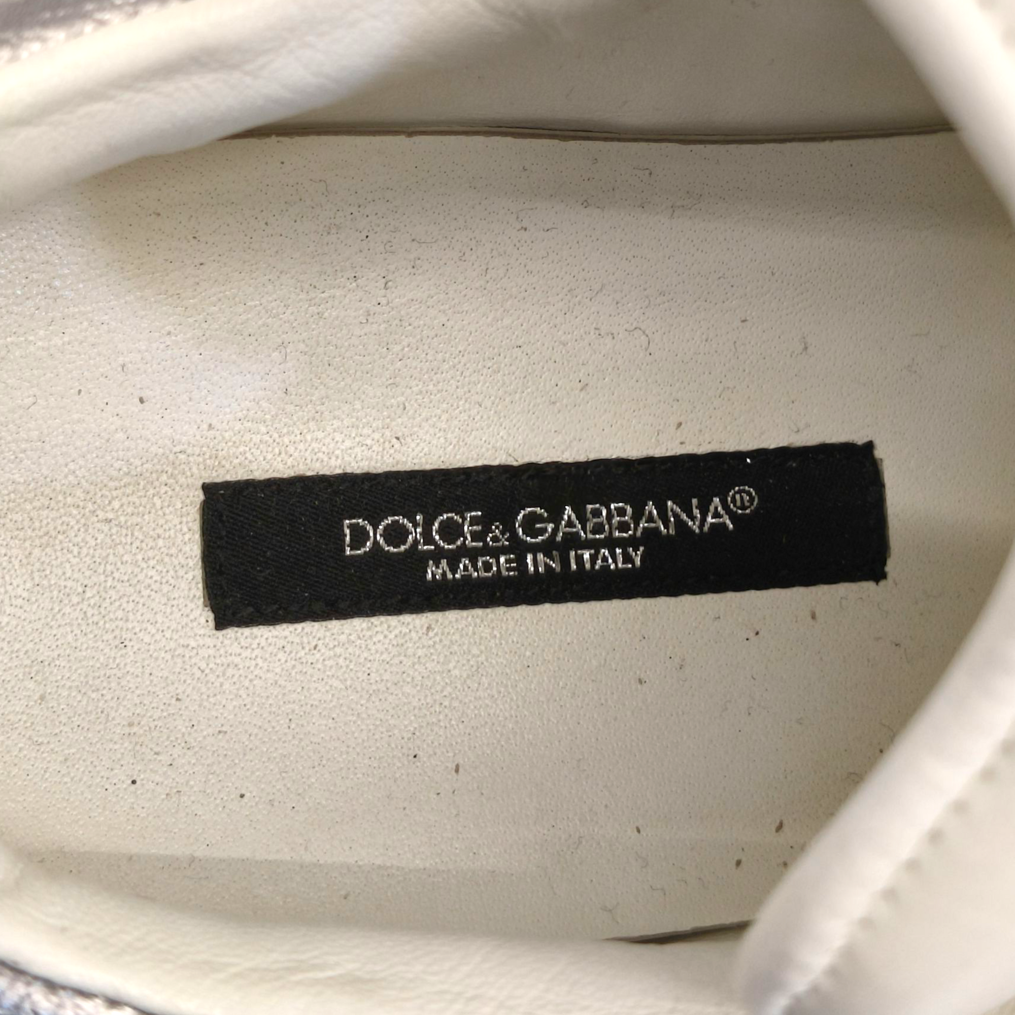 Dolce &amp; Gabbana Multicolor Leather Printed Appliques Sneakers Size- 37.5