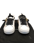 Dolce & Gabbana Multicolor Leather Printed Appliques Sneakers Size- 37.5