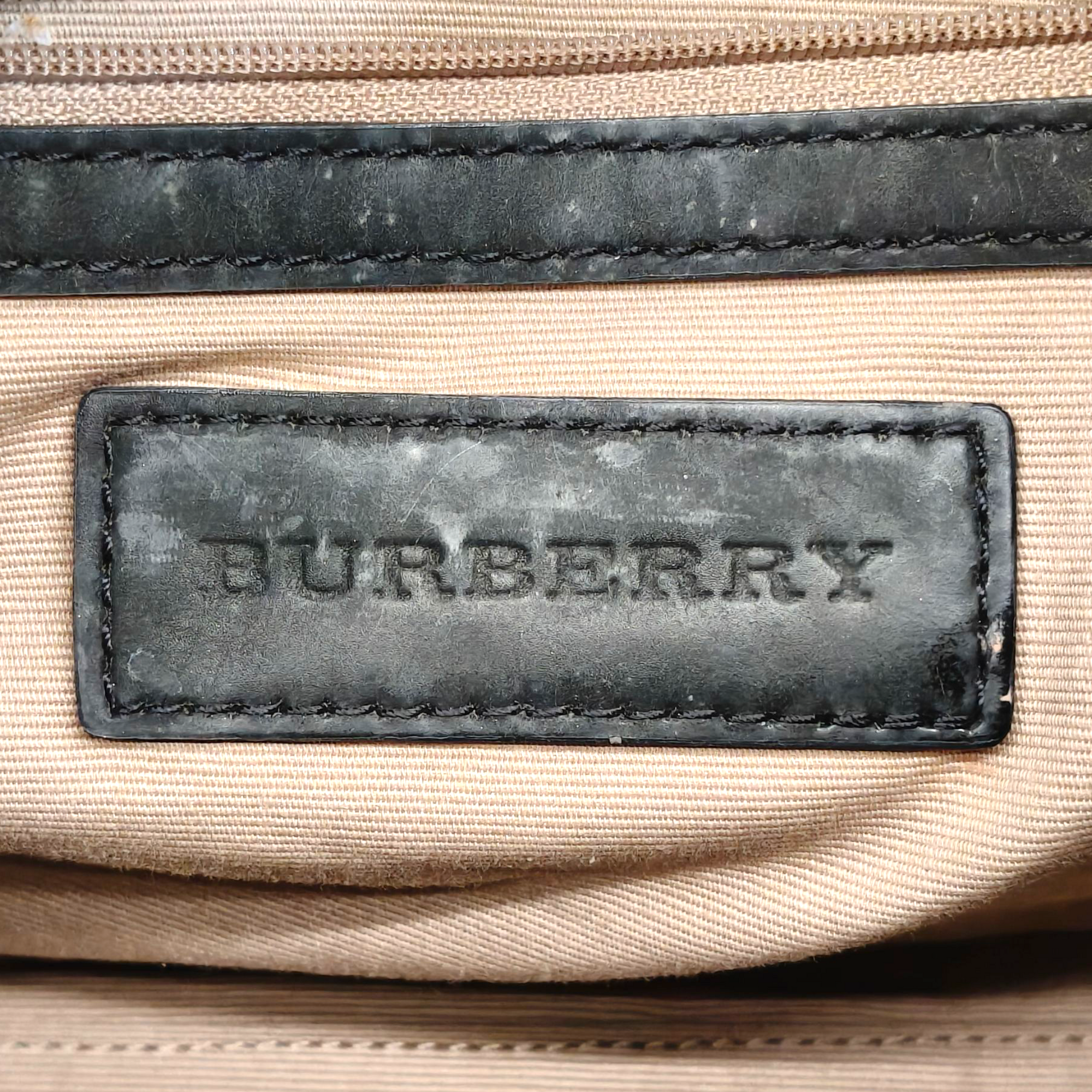 Burberry Beige Nova Check PVC Chester Boston Bag