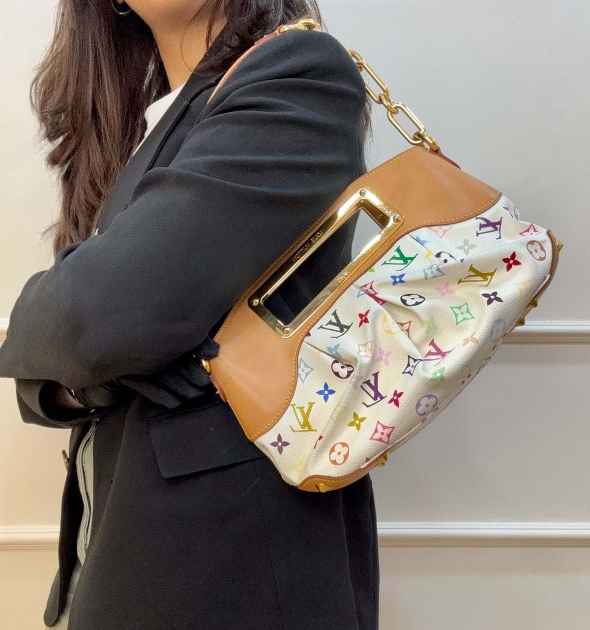 Louis Vuitton Judy MM White Monogram Murakami Multicolored