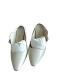 Salvatore Ferragamo White Leather Slingback Heels EU 35.5