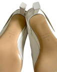 Salvatore Ferragamo White Leather Slingback Heels EU 35.5
