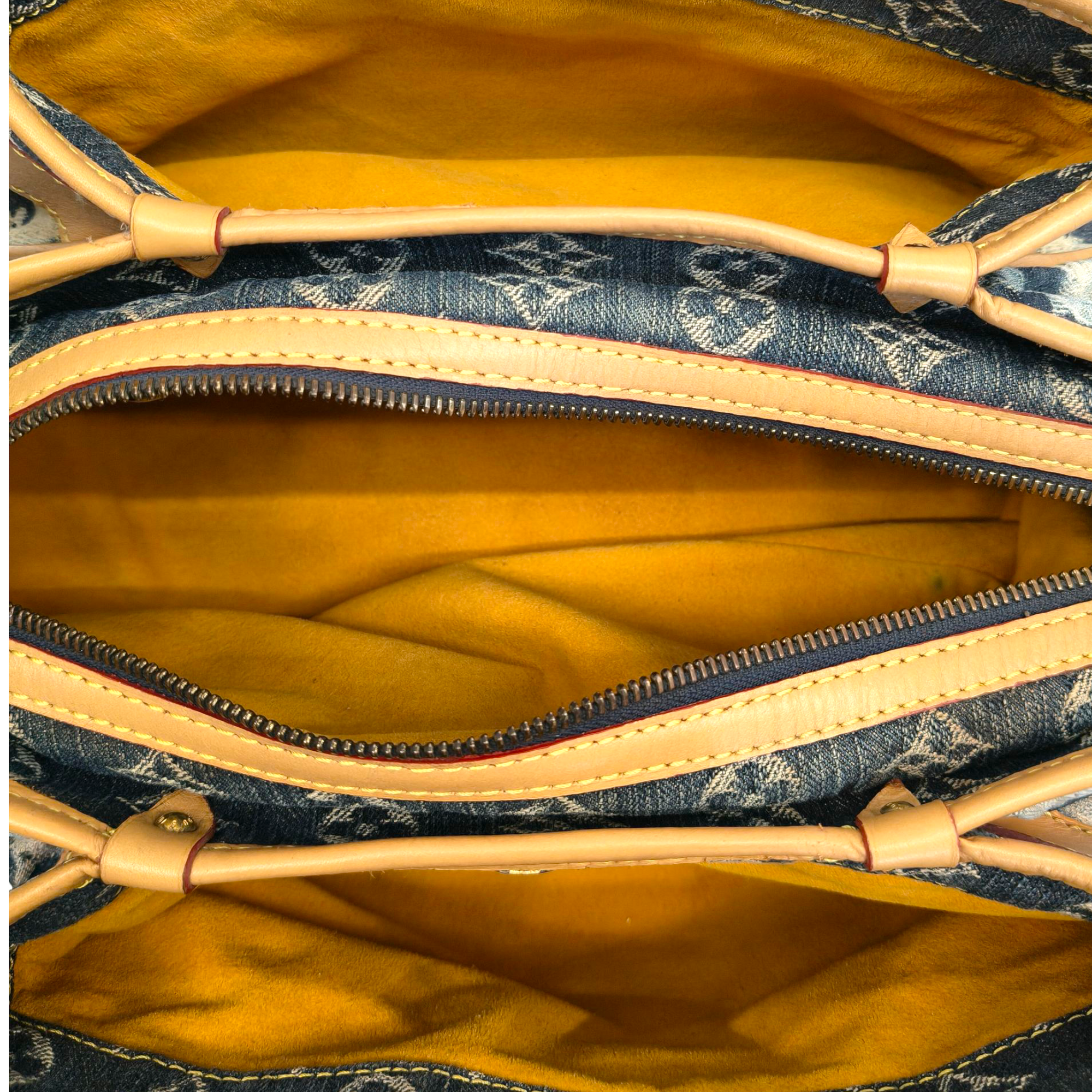 Louis Vuitton Monogram Denim Porte Epaule Raye Cabas MM