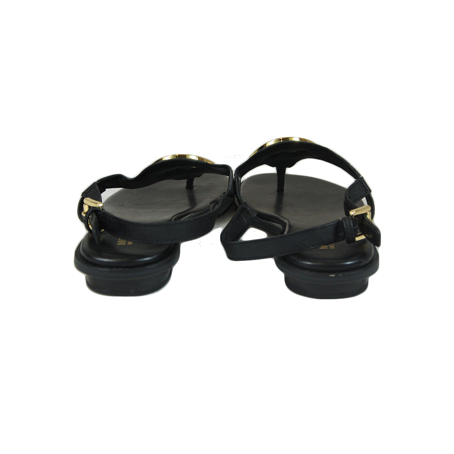 Sandals with gold logo-6M