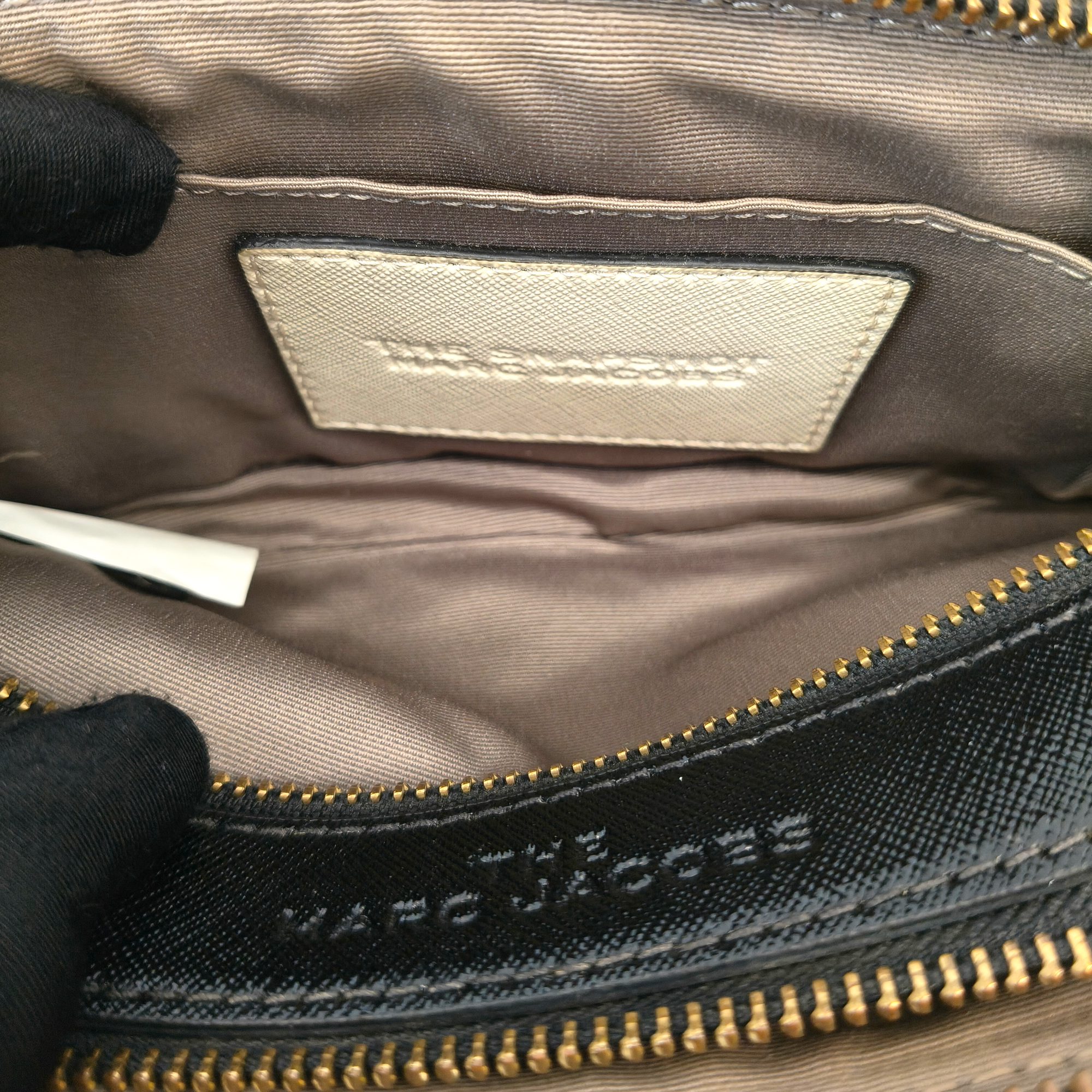 Marc Jacobs Snapshot Camera Beige Leather Crossbody Bag