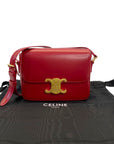 Celine Burgundy Leather Small Triomphe Bag