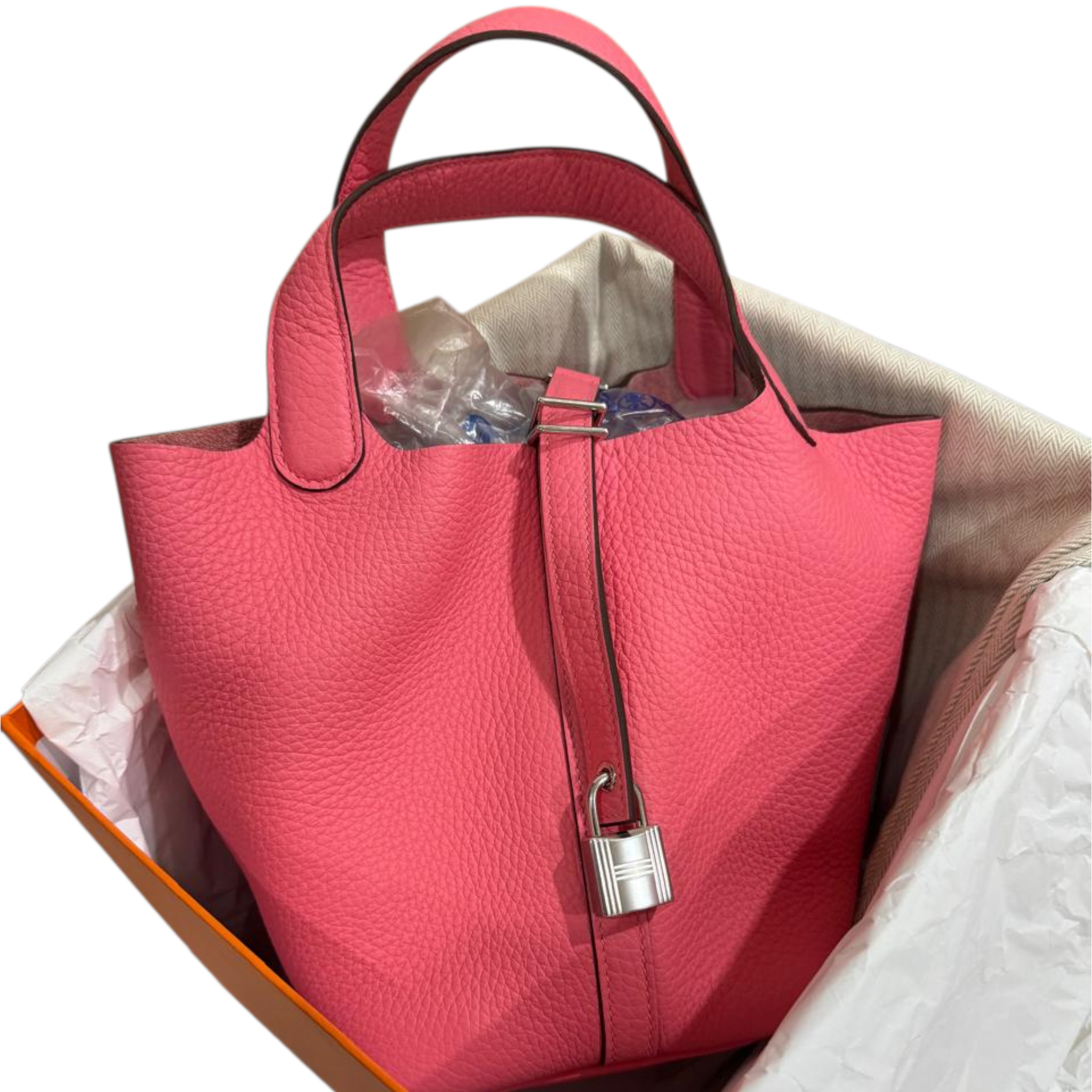 Hermès Picotin Lock 18 Rose Azalée Clemence PHW