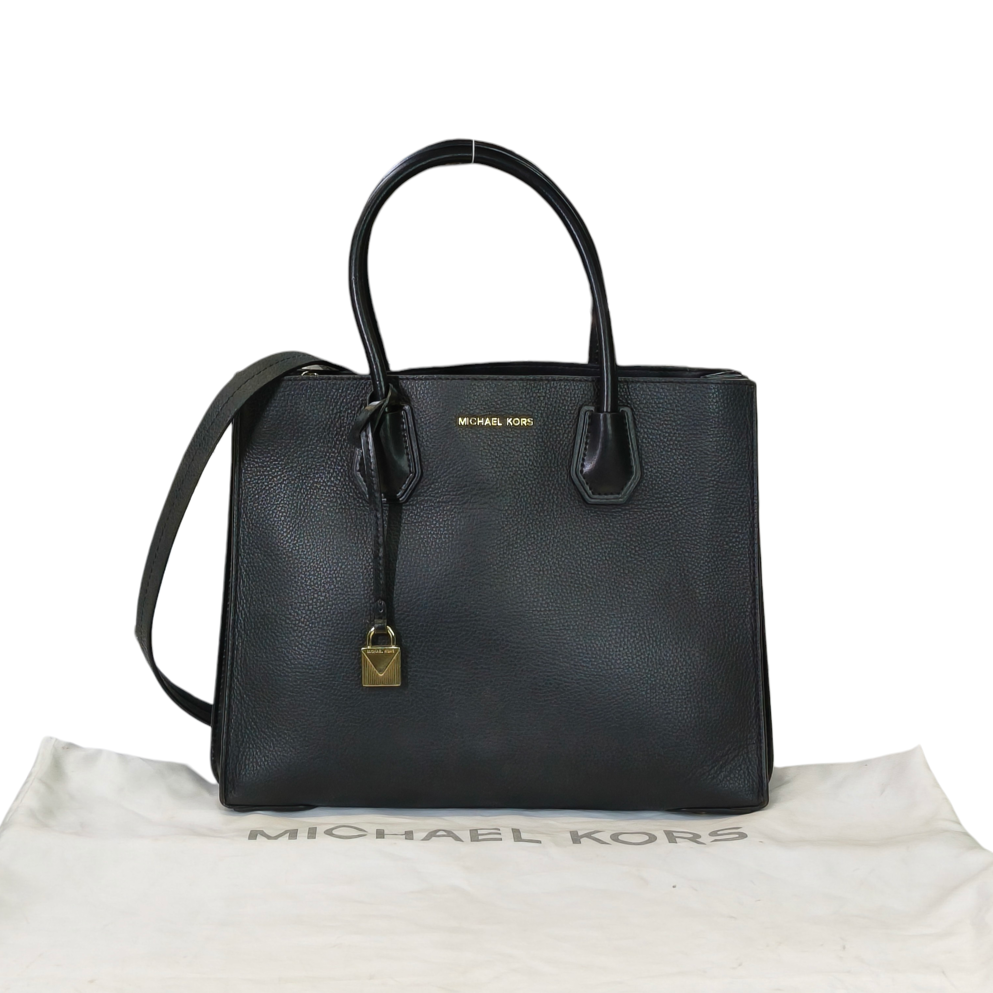 Michael Kors Mercer Tote Black Pebbled Leather