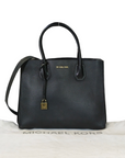 Michael Kors Mercer Tote Black Pebbled Leather