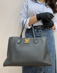 Louis Vuitton Lockme Shopper Black Leather Tote Bag