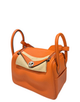 Hermès Lindy Mini II Orange Taurillon Clemence PHW