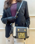 Love Moschino White/Black Casual Crossbody Bag