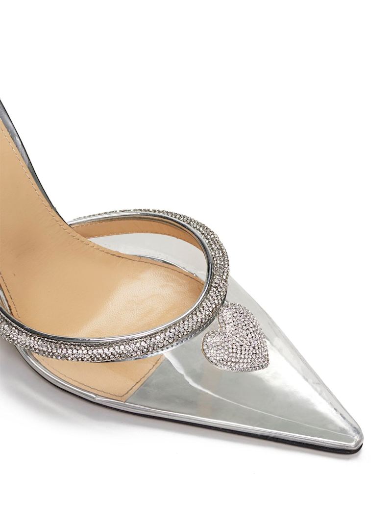 Mach &amp; Mach Georgia crystal Heart embellished Heels - Size EU 40
