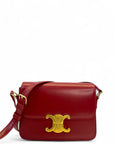 Celine Burgundy Leather Small Triomphe Bag
