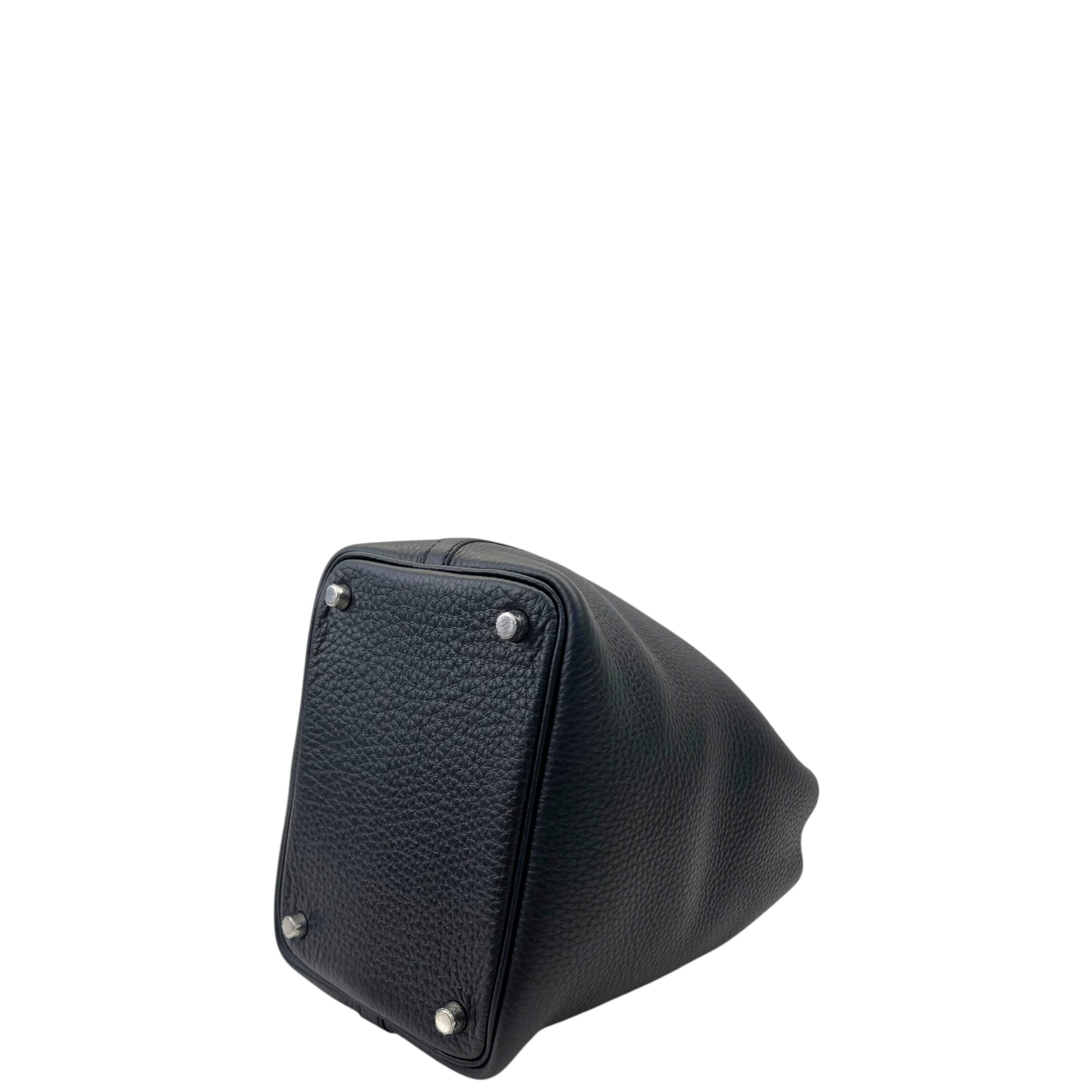 Hermes Picotin Lock 18 Black Clemence Palladium Hardware
