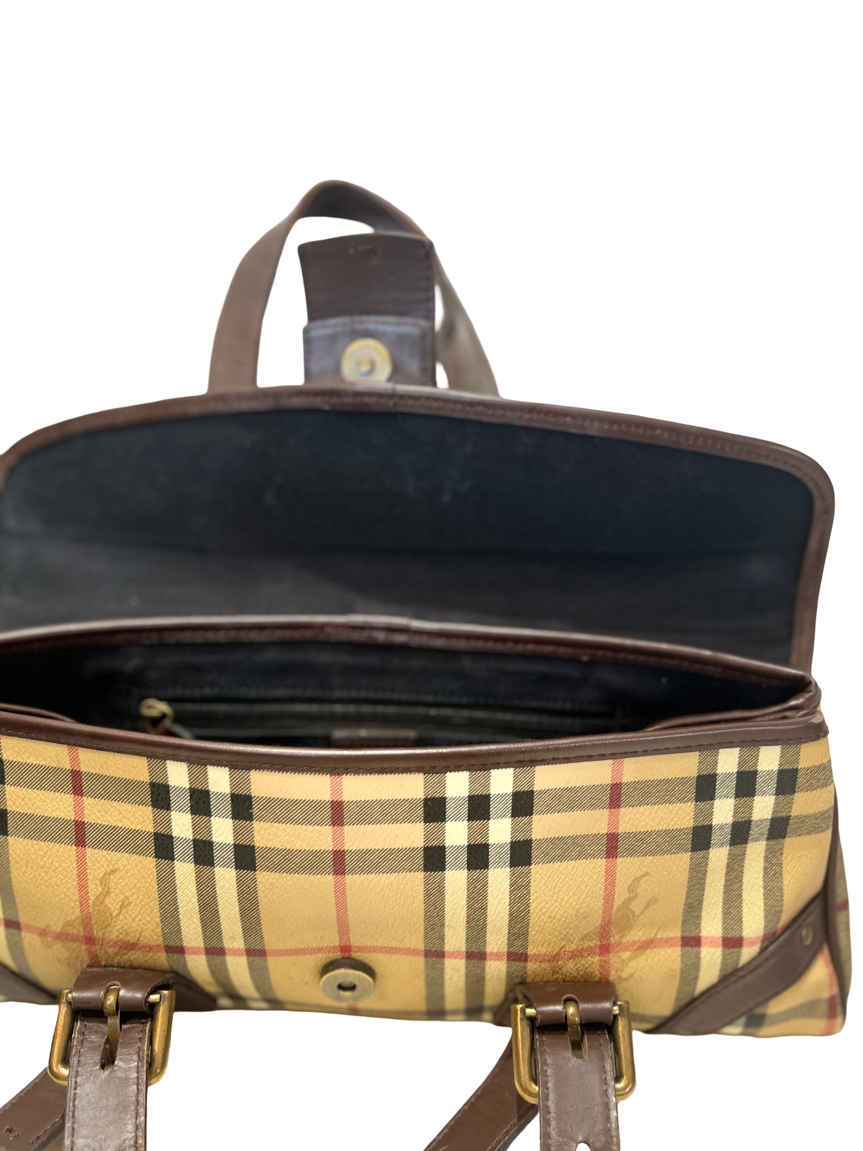 Burberry Haymarket Check Canvas Flap Bag
