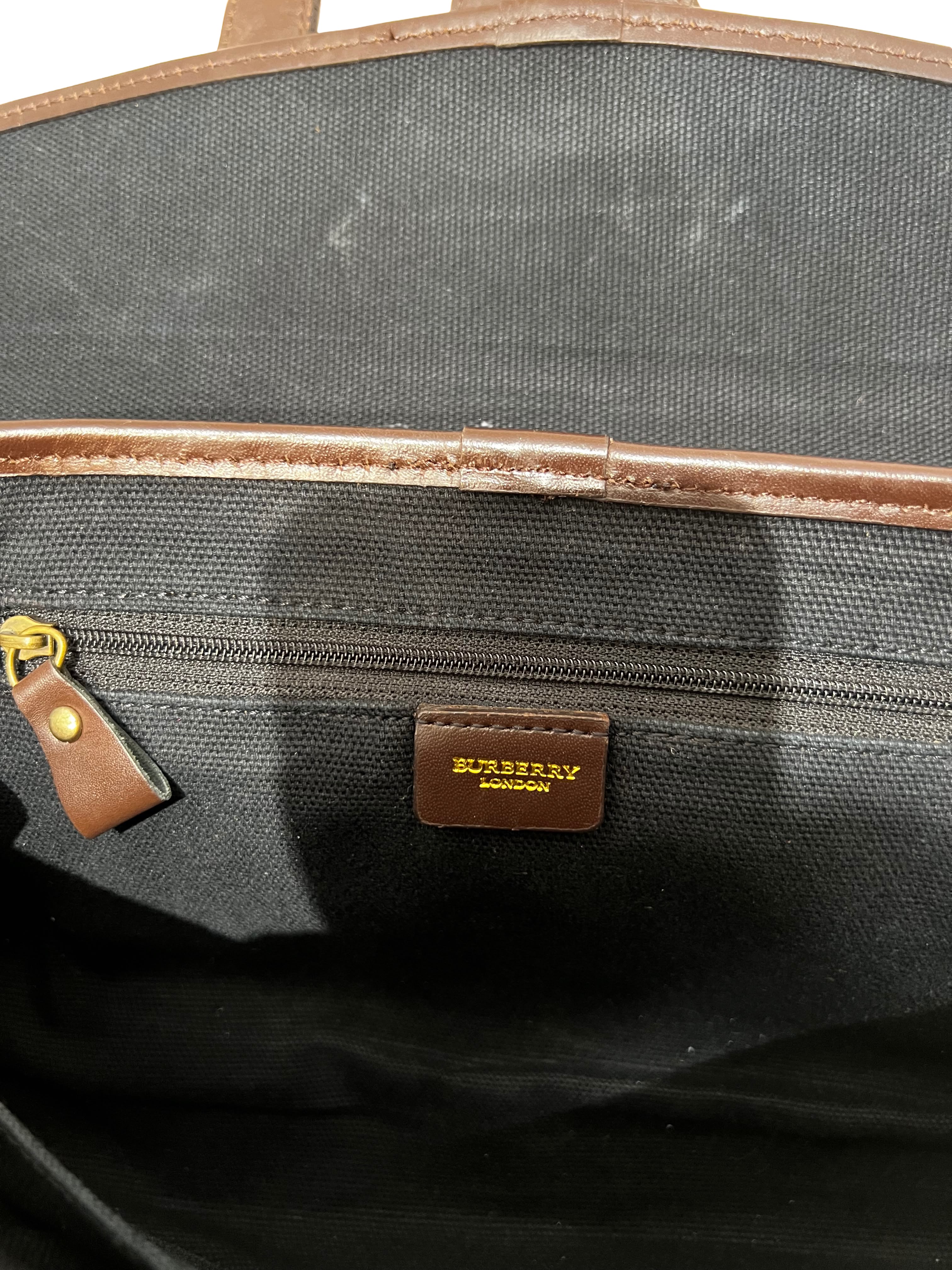 Burberry Haymarket Check Canvas Flap Bag