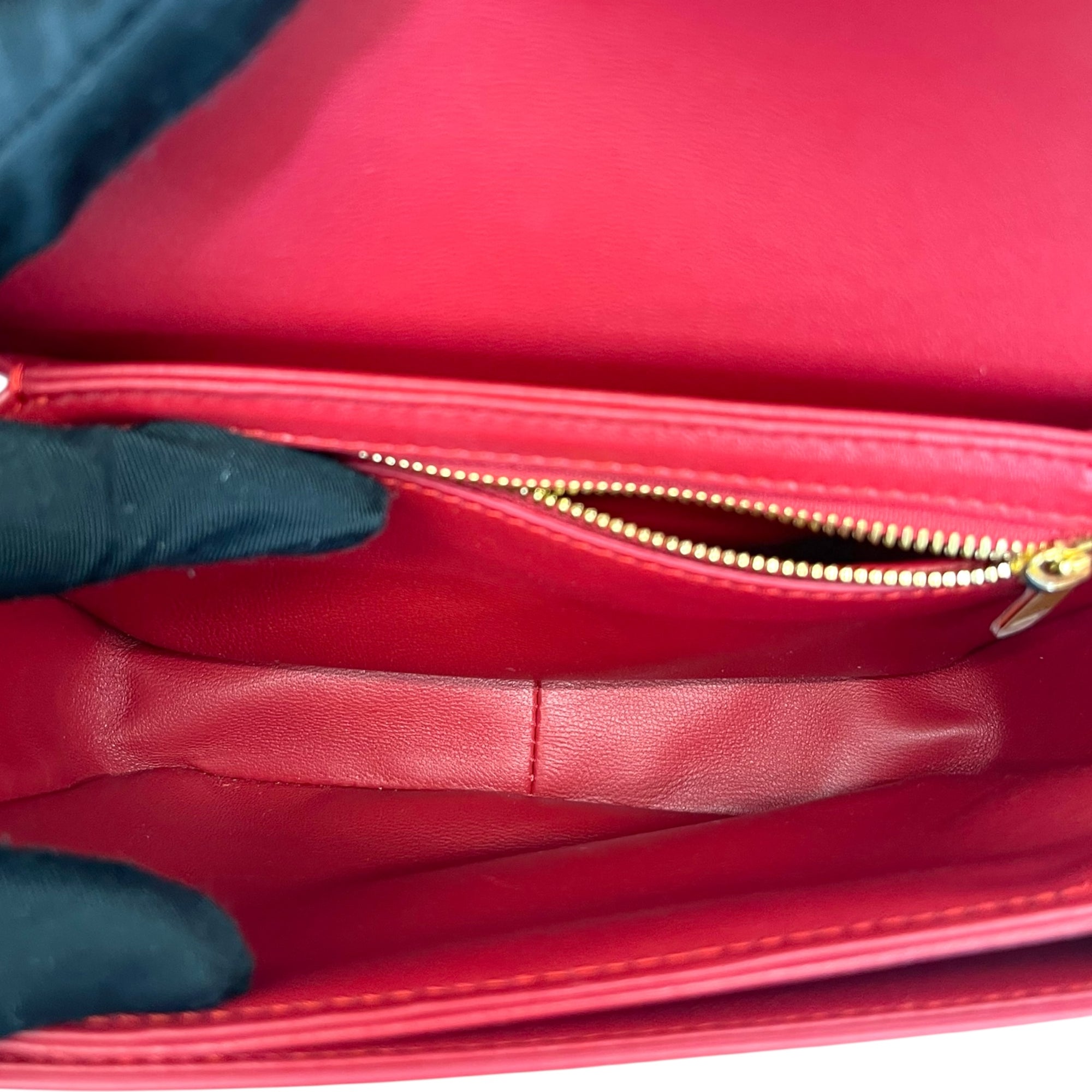 Celine Burgundy Leather Small Triomphe Bag