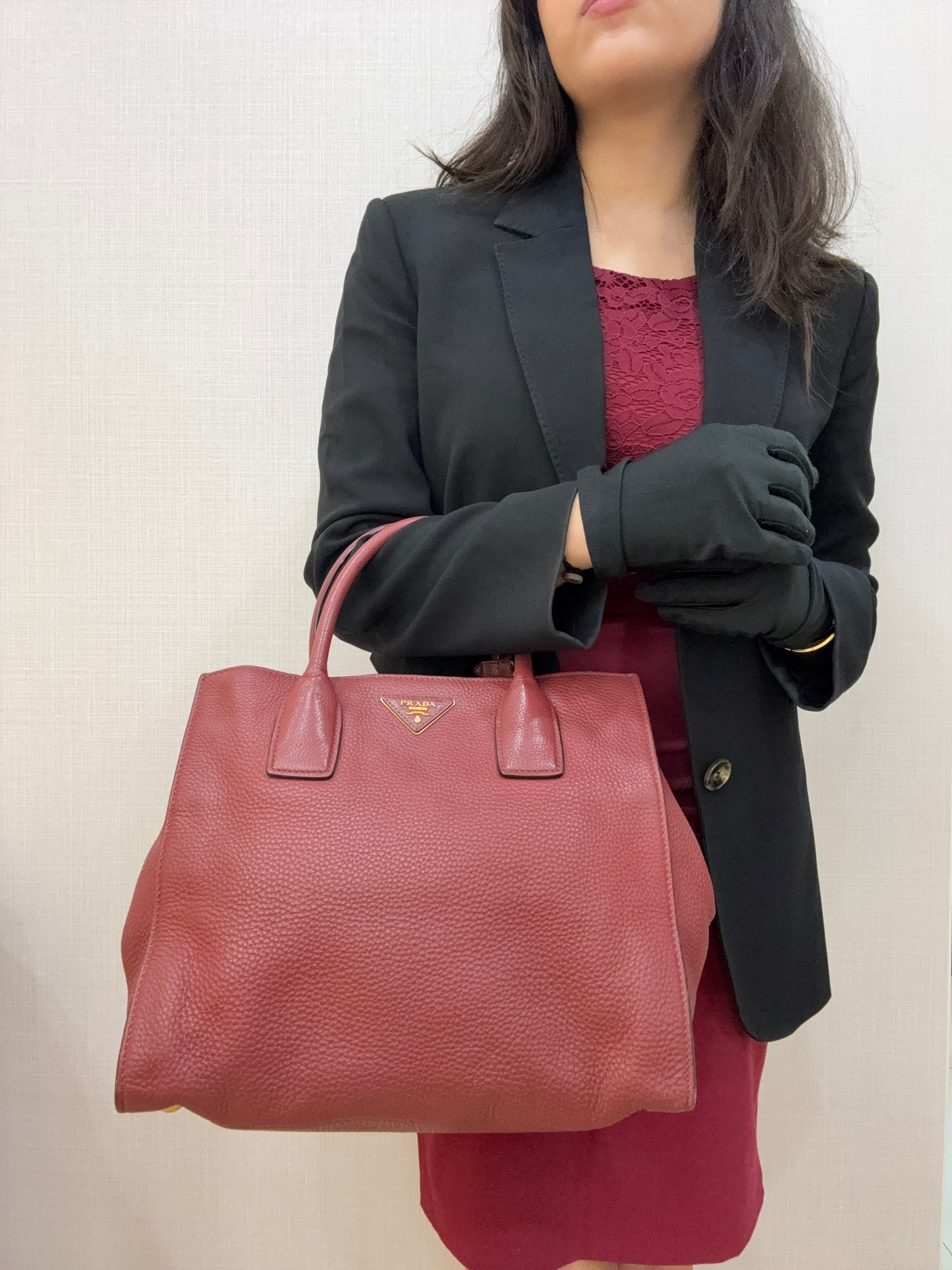 Prada Vitello Daino Leather Tote Bag