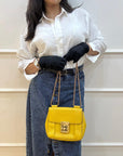 Chloe Mustard Leather Small Elsie Shoulder Bag