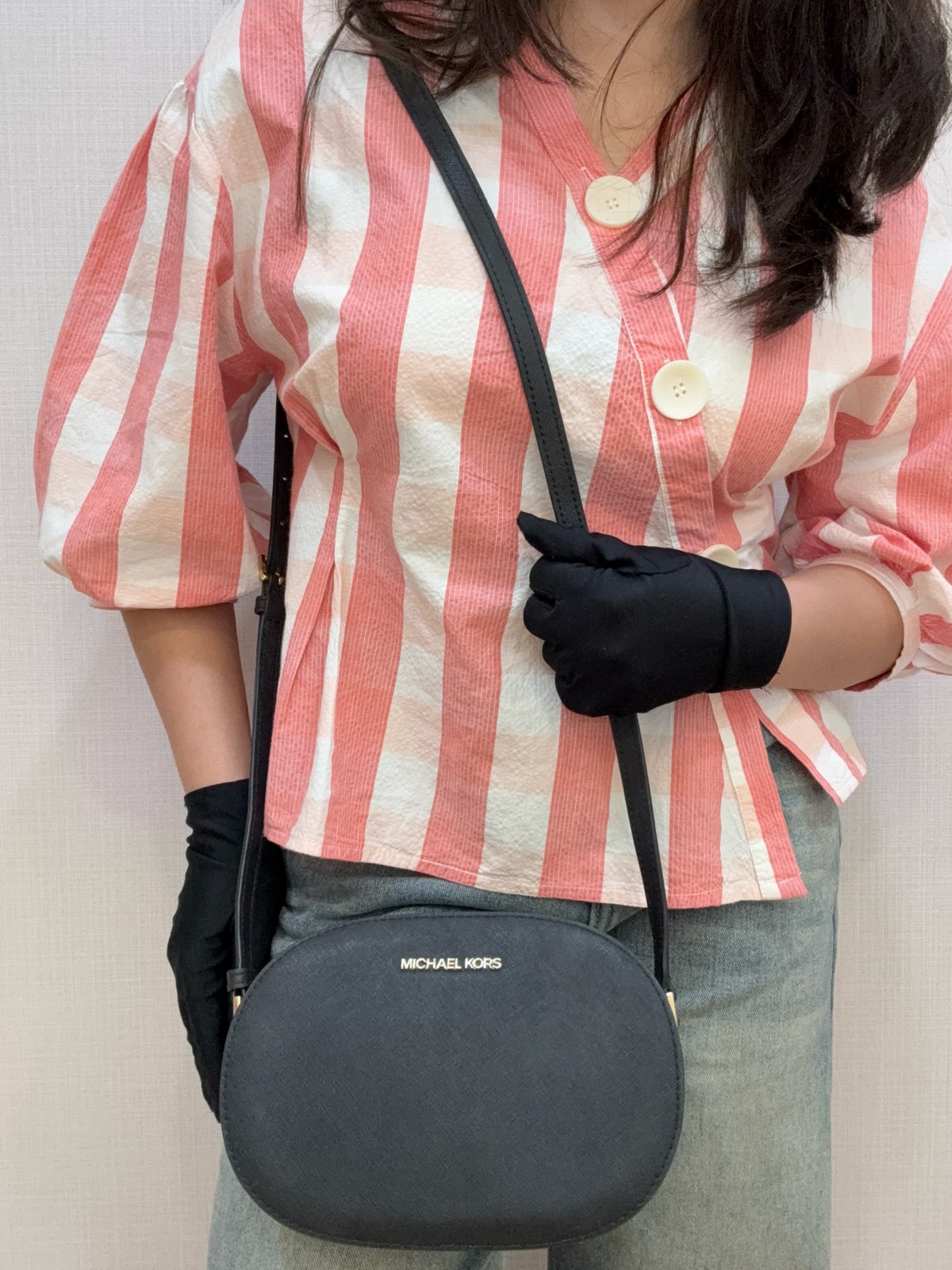 Michael Kors Jet Set Travel Saffiano Leather Crossbody Bag