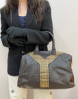 Yves Saint Laurent Rockstud Large Y Black Leather Bag