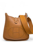 Hermes Evelyne 29 Tan Silver Hardware Bag