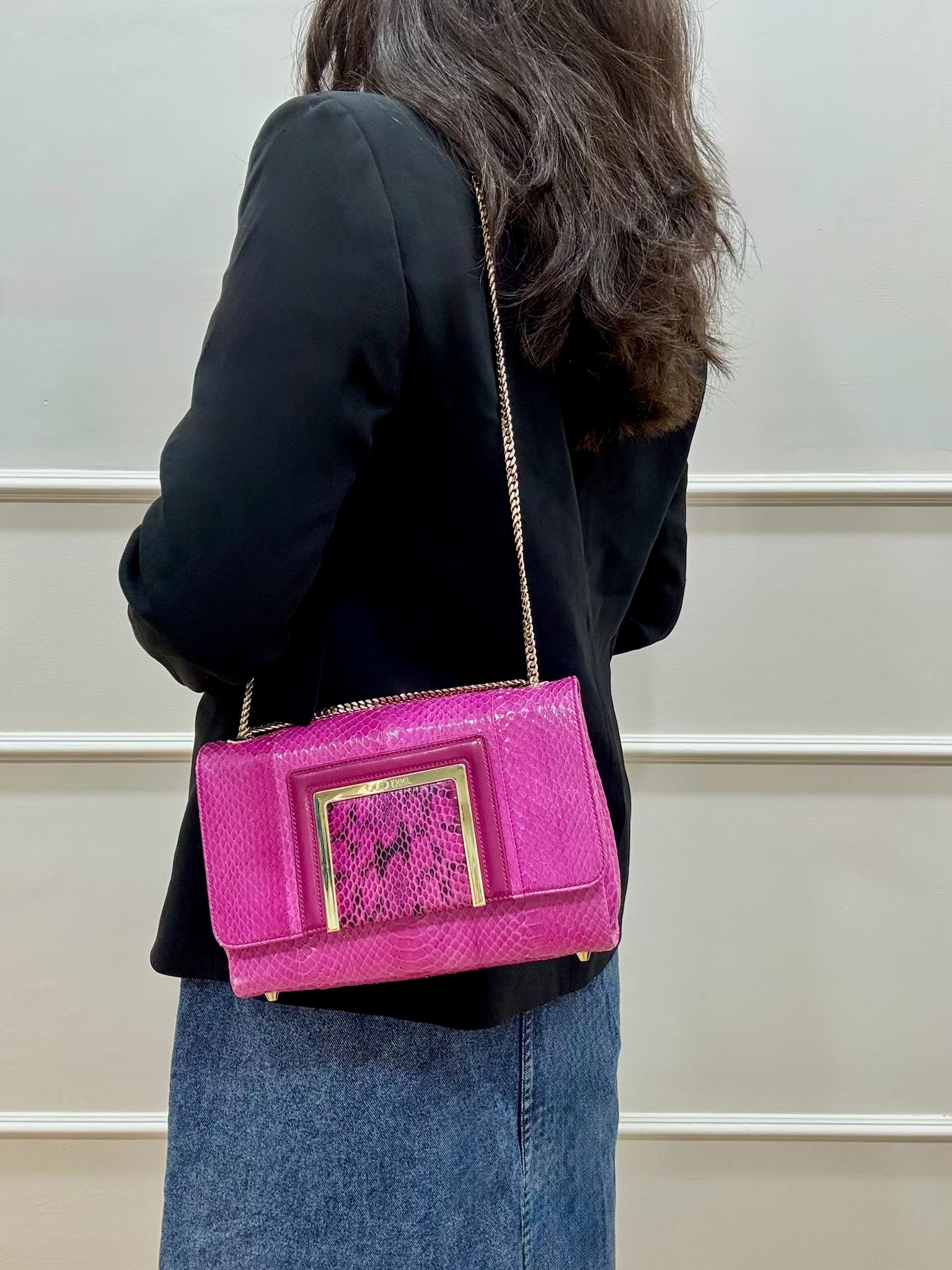 Jimmy Choo Snakeskin Shoulder Bag