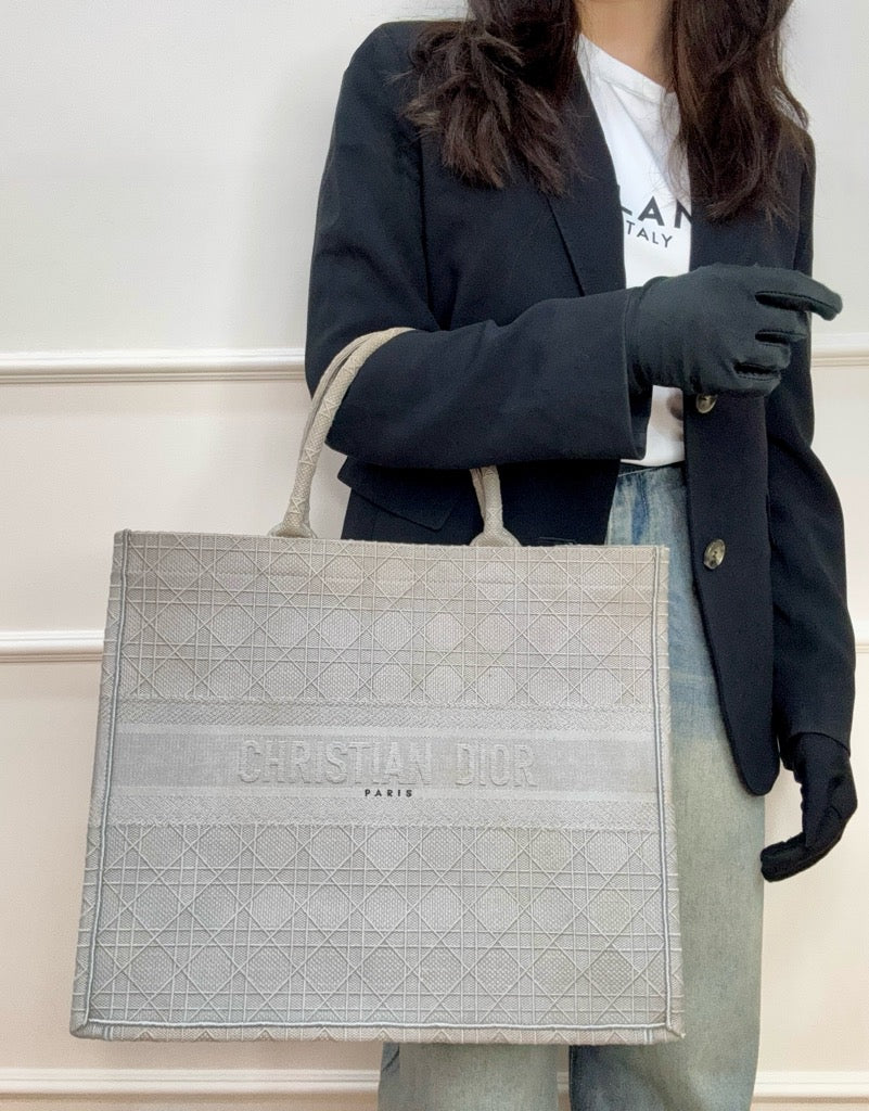 Dior Book Tote Large Cannage Canvas