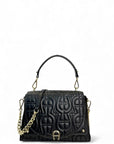 Aigner Diadora Shoulder Bag Black Quilted Leather