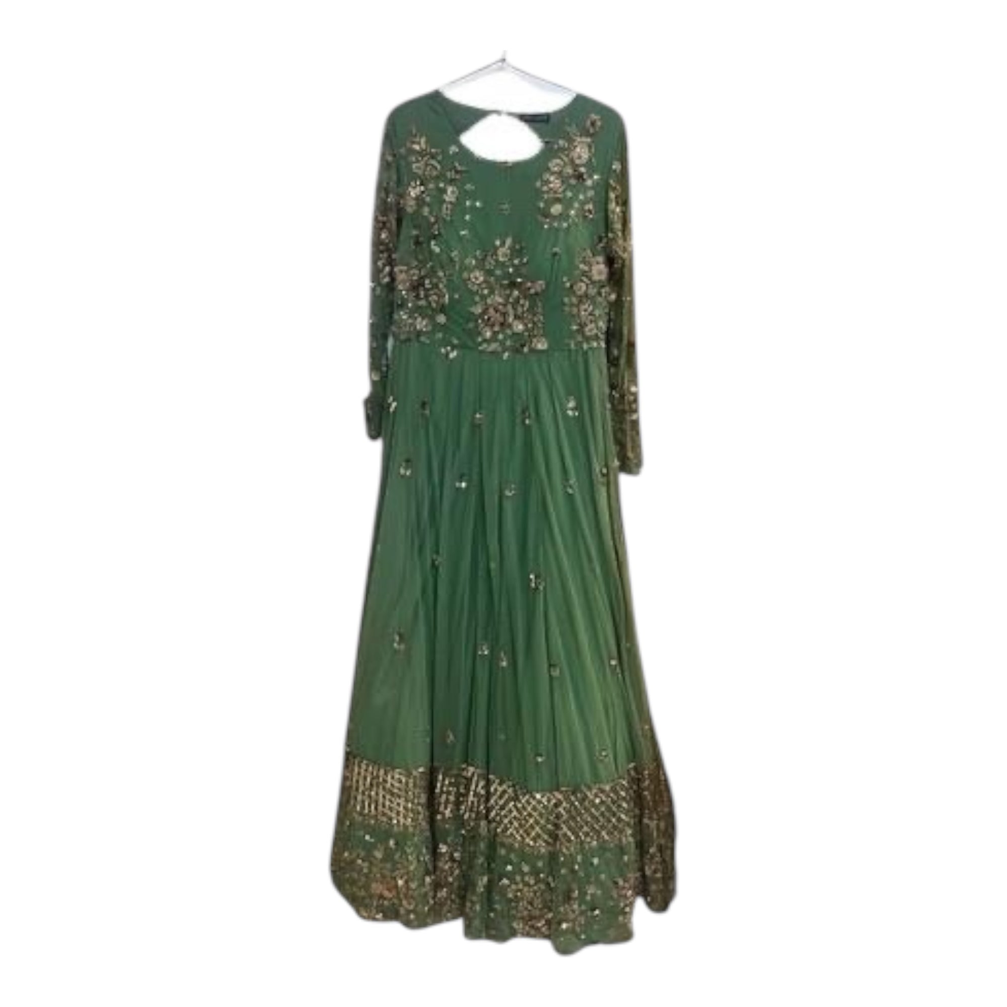 Astha Narang Green Net Anarkali Set Size M