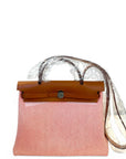 Hermes Herbag 31 Canvas Satchel Palladium Hardware