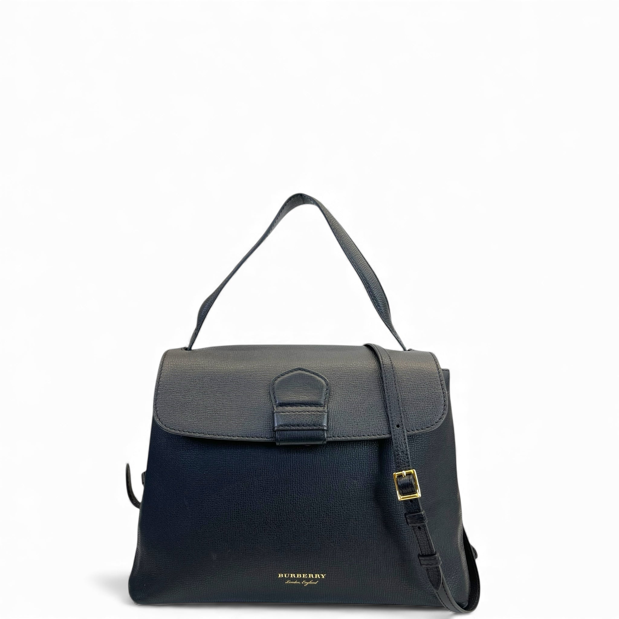 Burberry Camberley Top Handle Satchel Medium Black/House Checks