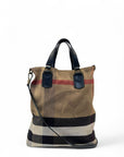 Burberry House Check Canvas  & Leather Tottenham Tote Bag