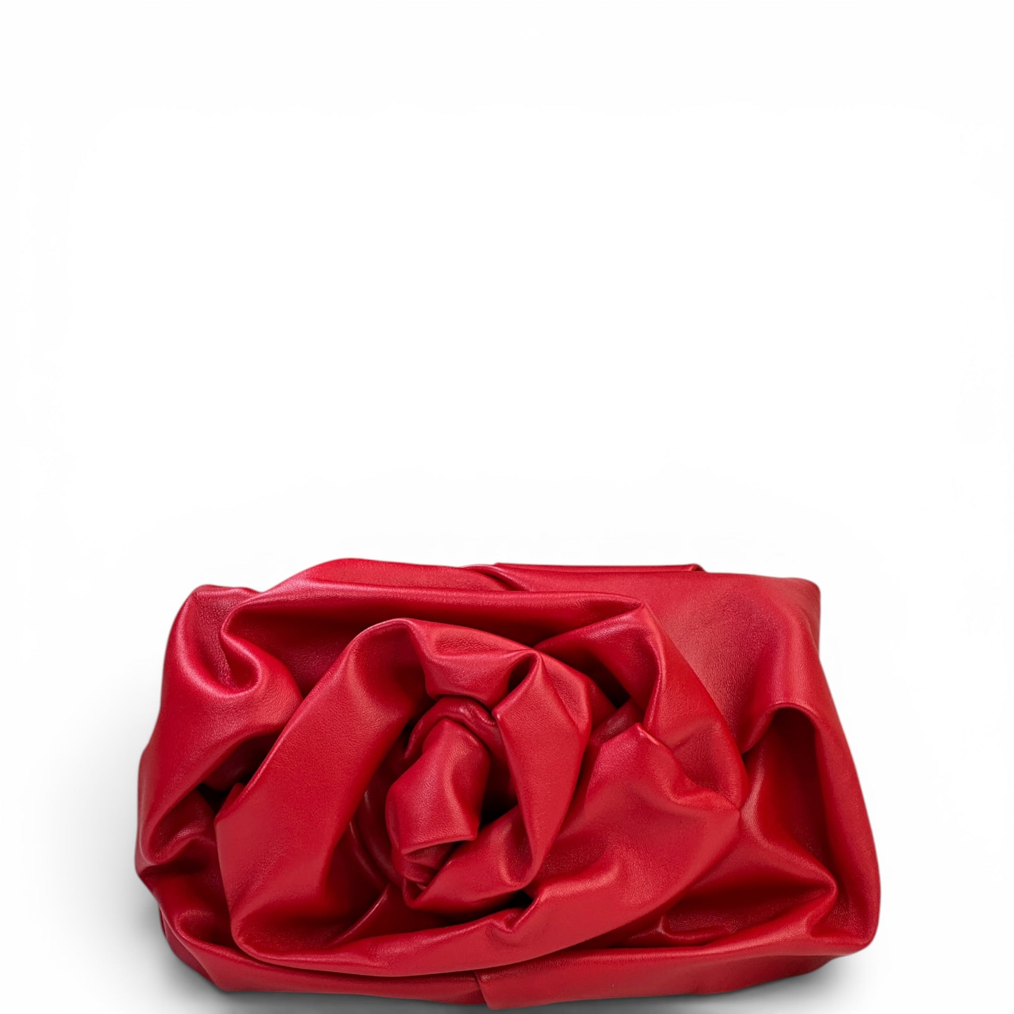Burberry Rose Clutch Red Lamb Leather