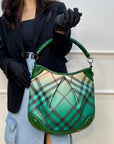 Burberry Green Novacheck Ombre Hobo Bag