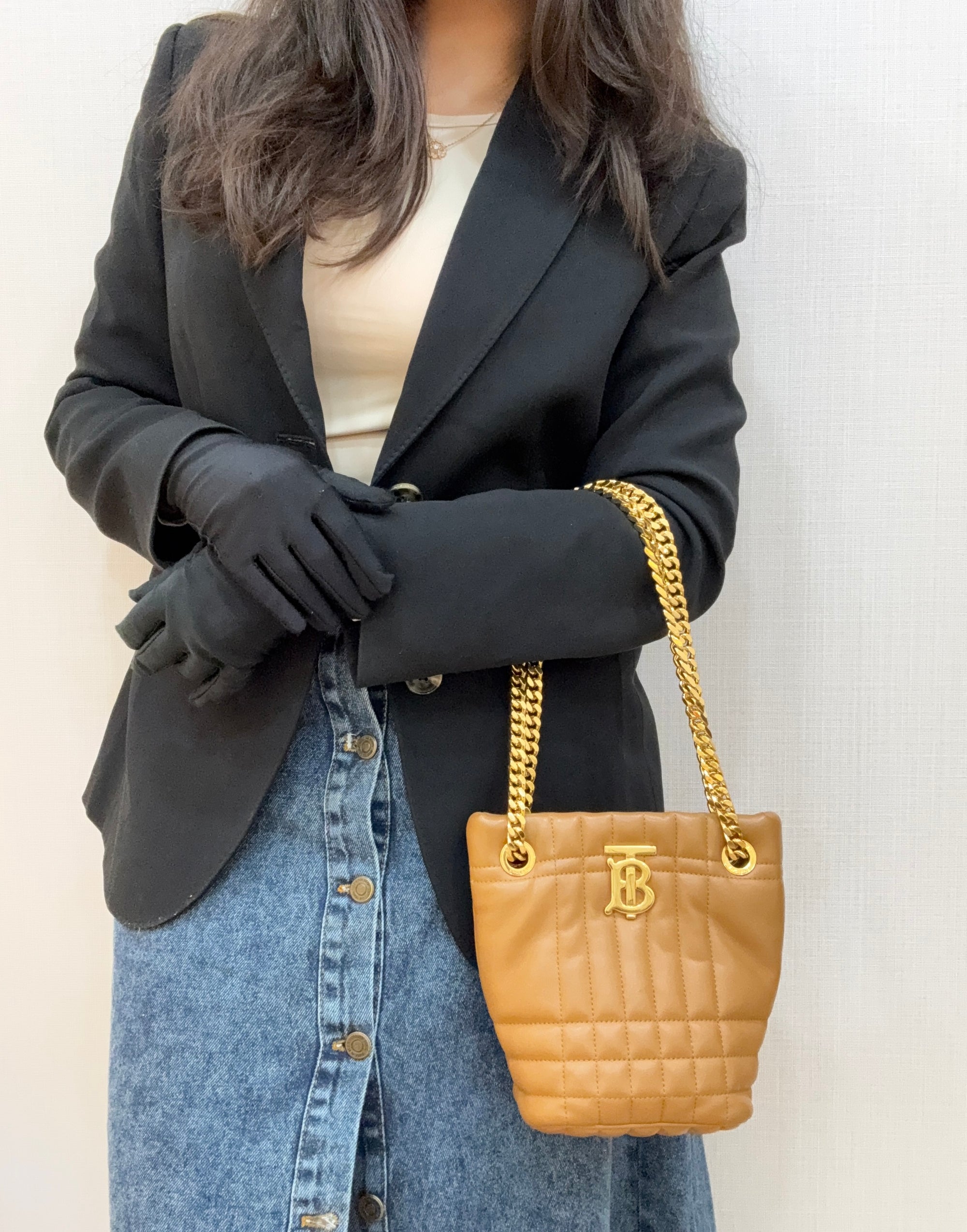 Burberry 'Lola Mini' bucket bag quilted lambskin leather