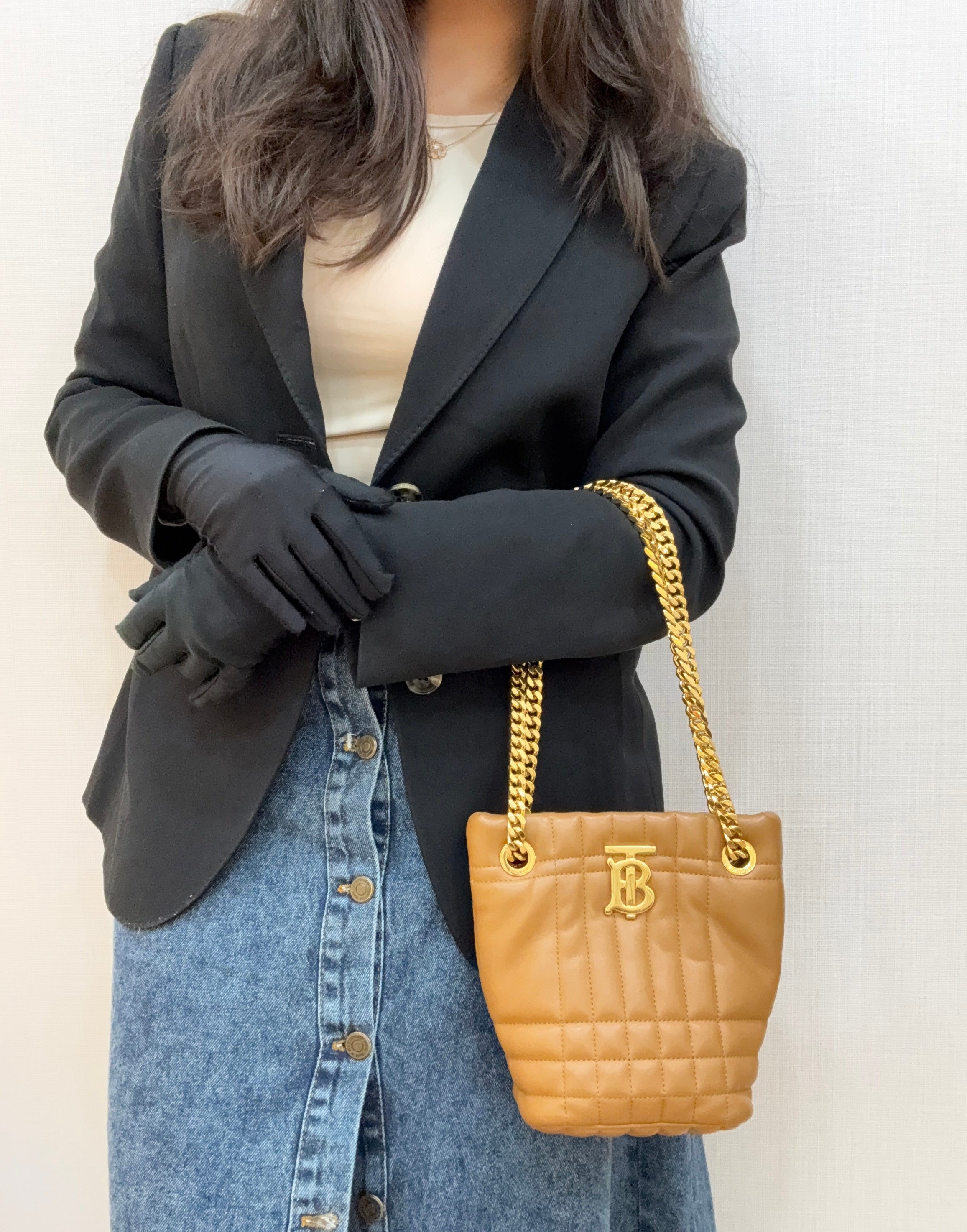 Burberry 'Lola Mini' bucket bag quilted lambskin leather