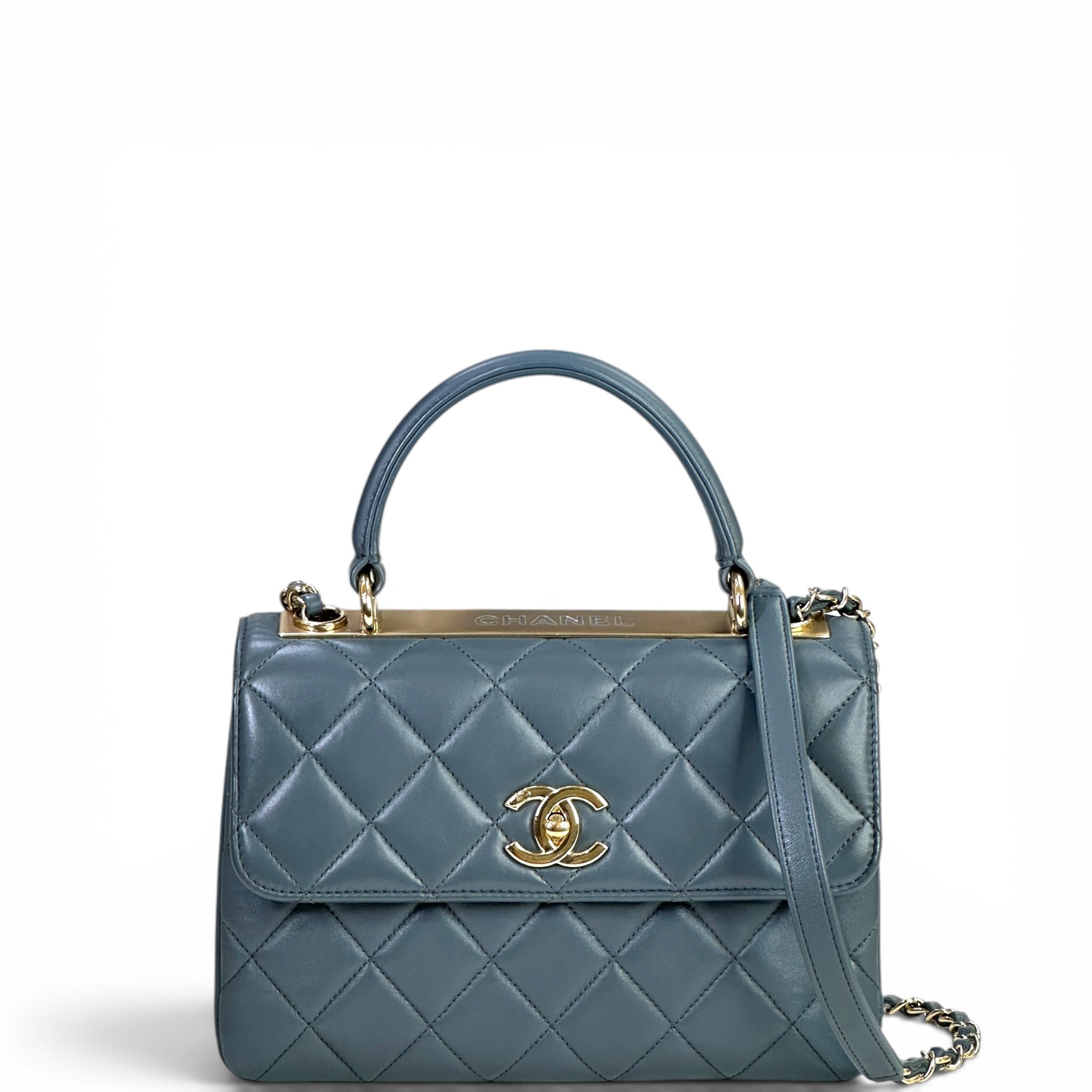 Chanel Blue Top Handle