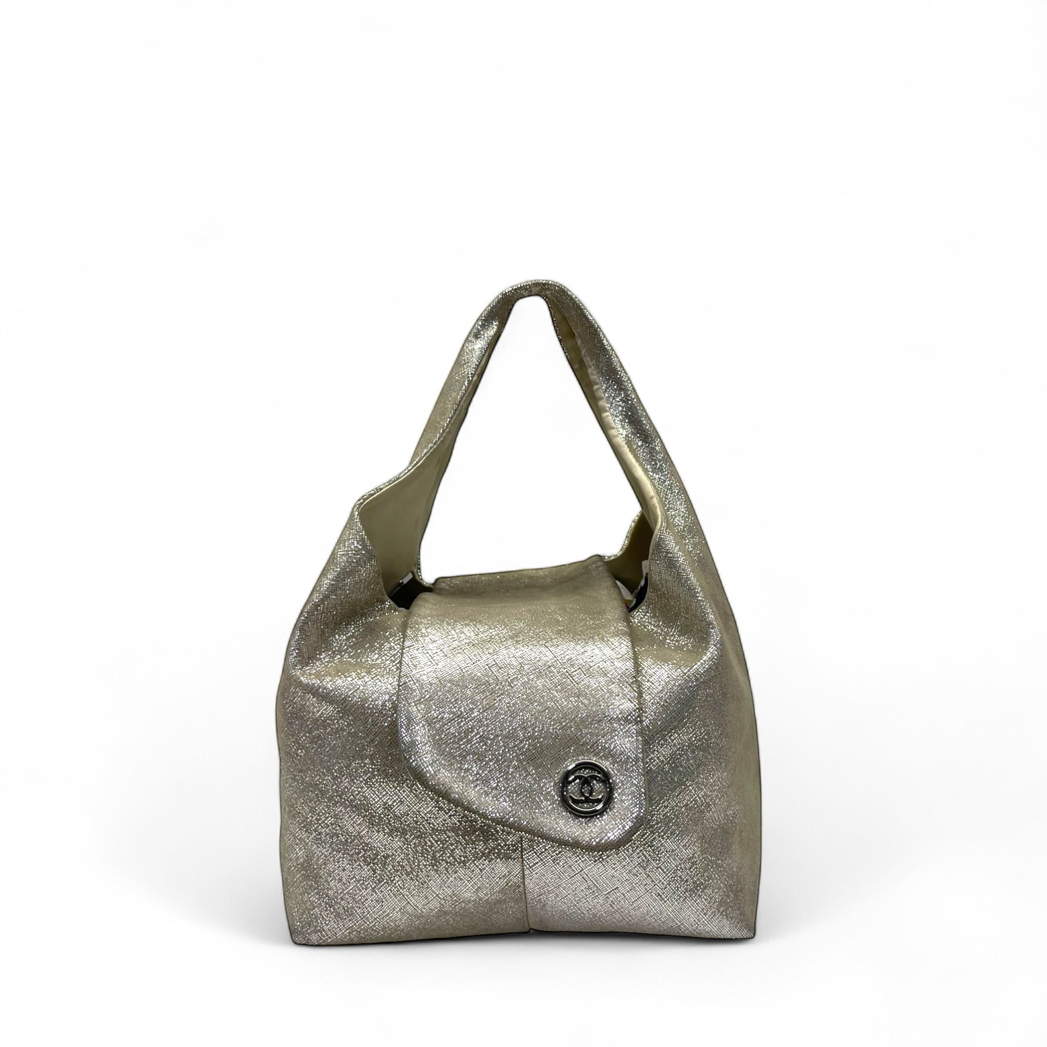Chanel Metallic CC Hobo Bag