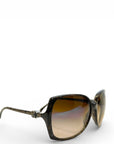 Chanel sunglasses oversized square brown tortoiseshell acetate gradient lenses