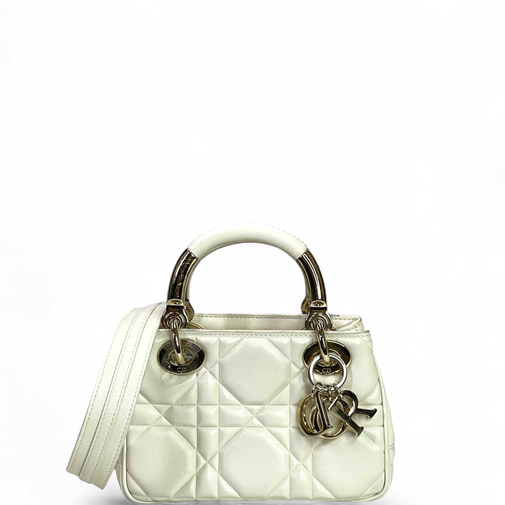 Christian Dior The Lady 95.22 Bag White Cannage Lambskin